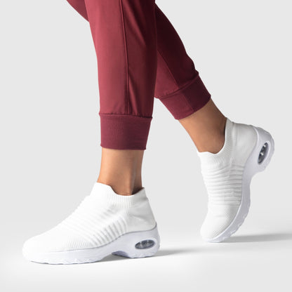 Zephyr Breathable No-Tie Stretch Shoes - White