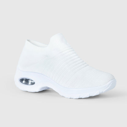 Zephyr Breathable No-Tie Stretch Shoes - White