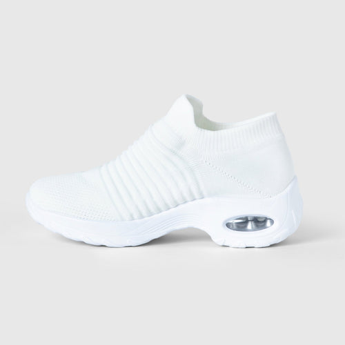 Zephyr Breathable No-Tie Stretch Shoes - White