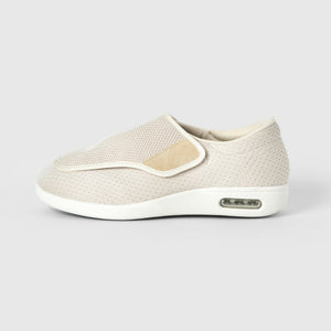 Zapatos anchos elásticos sin cordones Rosalie con cierre ajustable - Beige