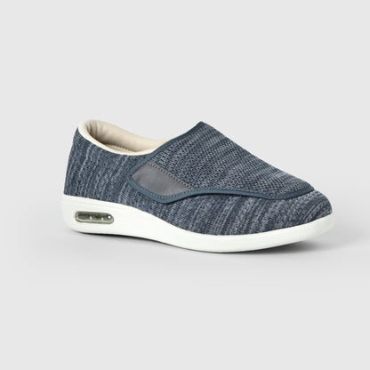Rosalie Stretch No-Tie Wide Shoes with Adjustable Closure - Grey