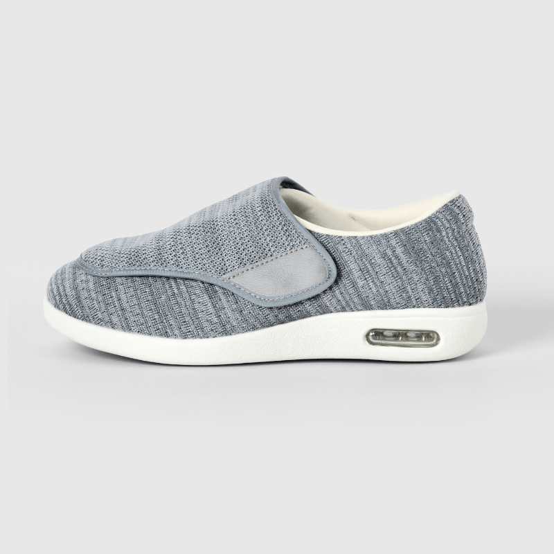 Rosalie Stretch No-Tie Wide Shoes with Adjustable Closure - Silver