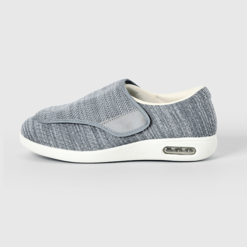 Rosalie Stretch No-Tie Wide Shoes with Adjustable Closure - Silver