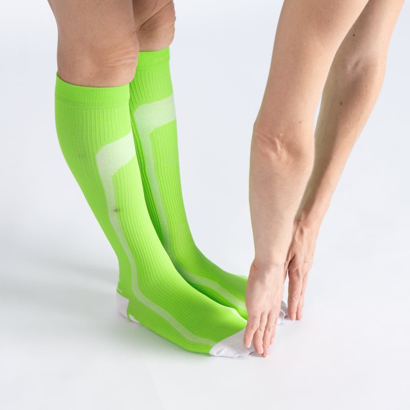 CloudKnit Compression Socks - Green White