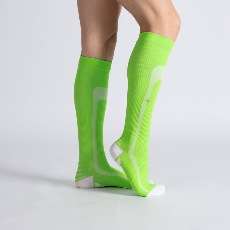 CloudKnit Compression Socks - Green White