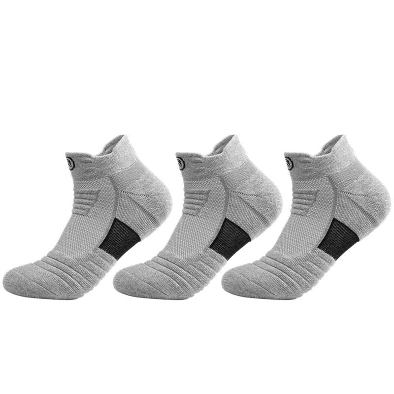 CloudKnit Grey Breathable Ankle Socks - 3 Pack
