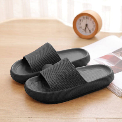 Cradle Heel Support Cushion Slides - Black