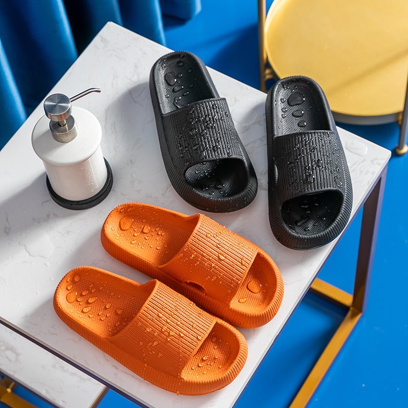 Cradle Heel Support Cushion Slides - Black
