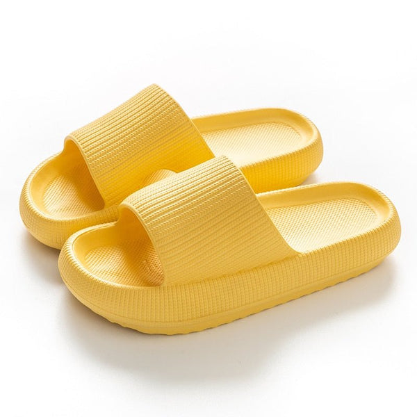 Cradle Heel Support Cushion Slides - Yellow