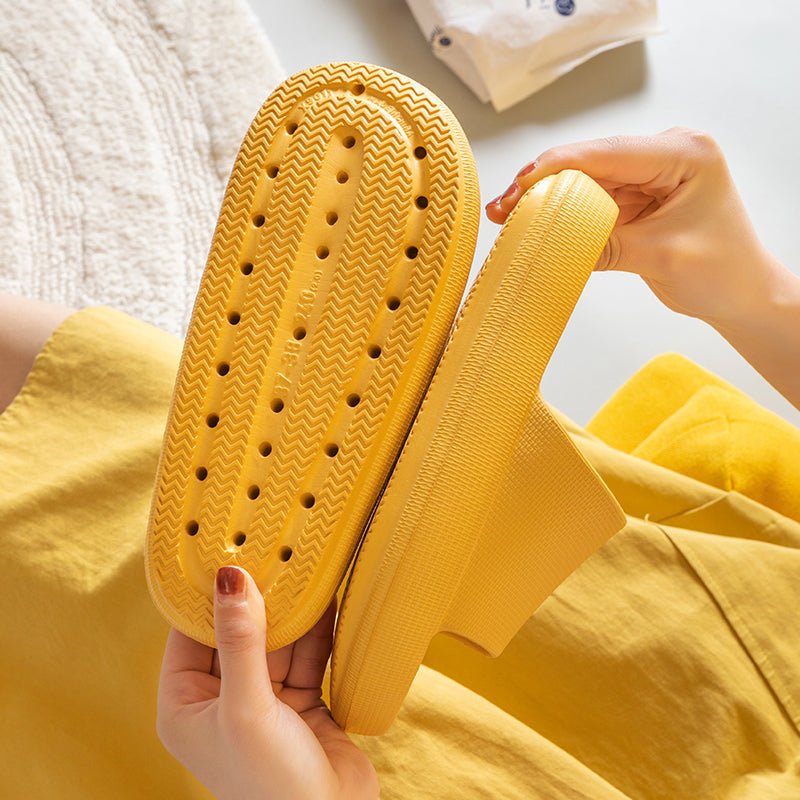 Cradle Heel Support Cushion Slides - Yellow