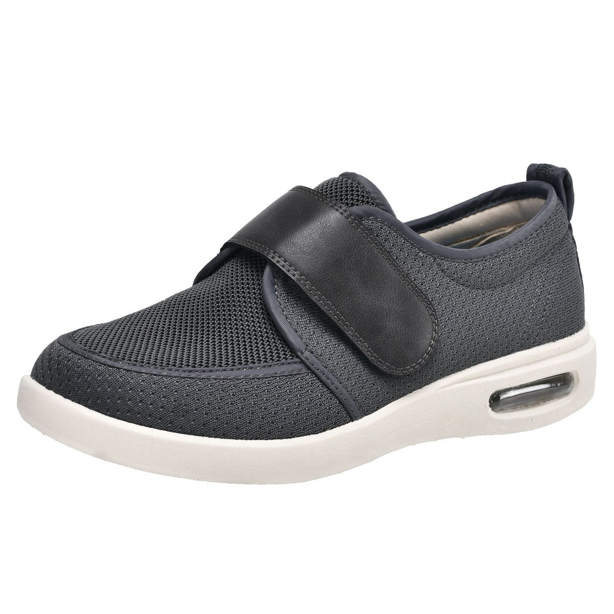 Drift Stretch No-Tie Wide Shoes with Adjustable Closure - Dark Gray