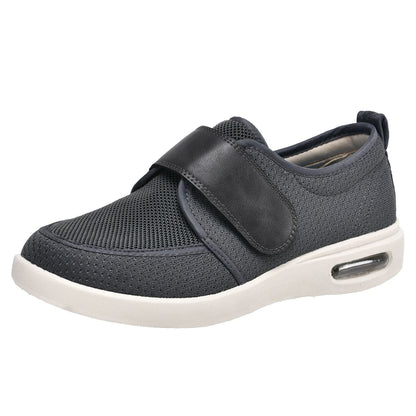 Drift Stretch No-Tie Wide Shoes with Adjustable Closure - Dark Gray