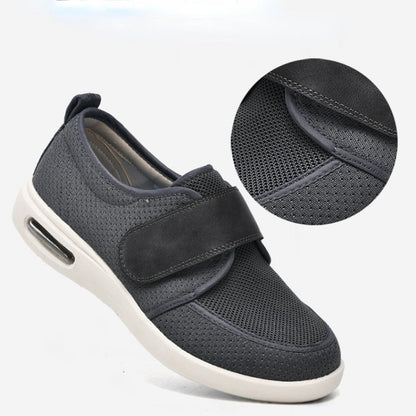 Drift Stretch No-Tie Wide Shoes with Adjustable Closure - Dark Gray