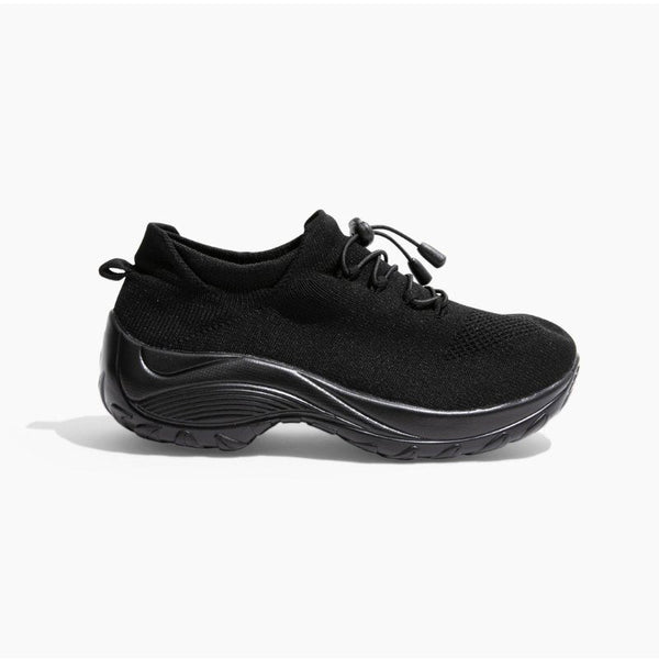 Non-Slip Healthcare Worker Solace Stretch Cushion Shoes - Midnight Black
