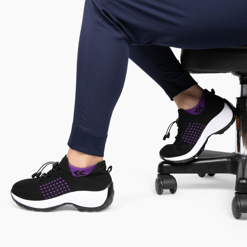 Solace Stretch Cushion Shoes - Black Purple