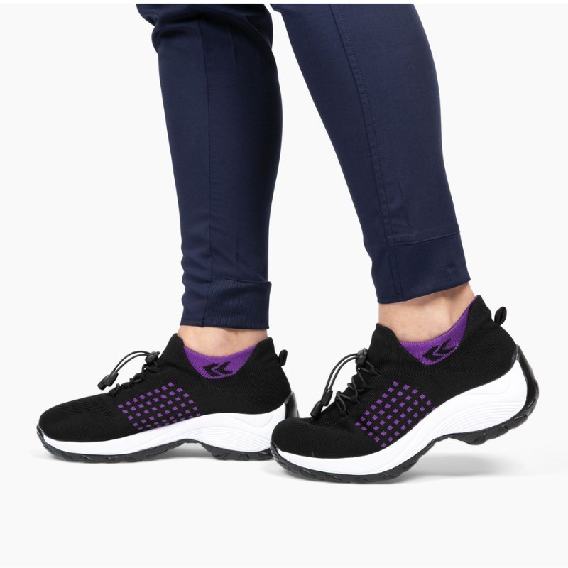 Solace Stretch Cushion Shoes - Black Purple