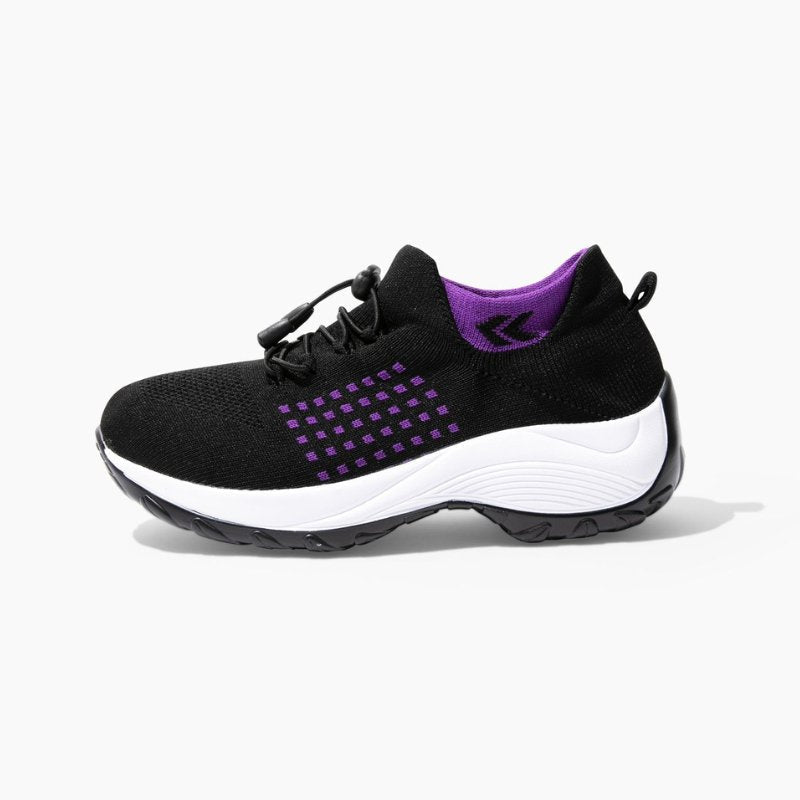 Solace Stretch Cushion Shoes - Black Purple