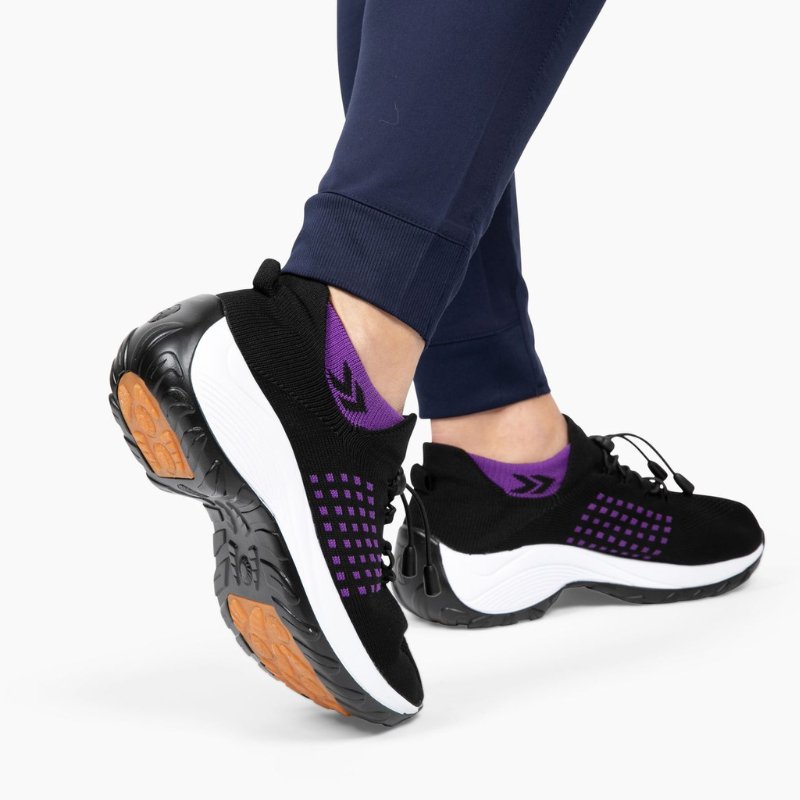 Solace Stretch Cushion Shoes - Black Purple