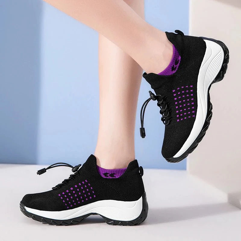 Solace Stretch Cushion Shoes - Black Purple