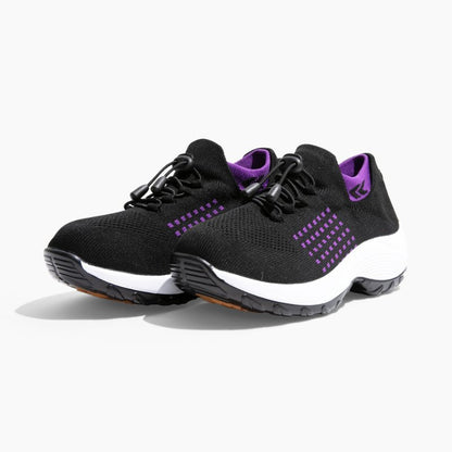 Solace Stretch Cushion Shoes - Black Purple