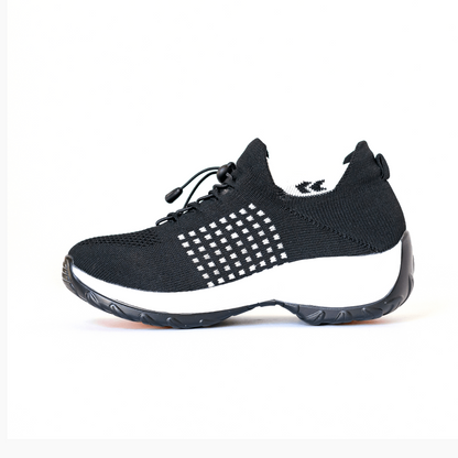 Solace Stretch Cushion Shoes - Black White