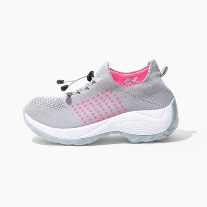 Solace Stretch Cushion Shoes - Gray Pink