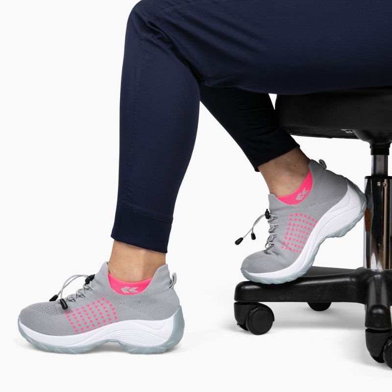 Solace Stretch Cushion Shoes - Gray Pink