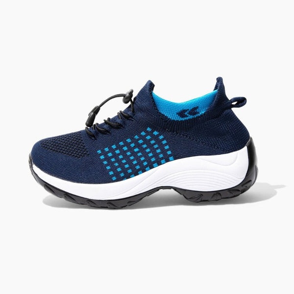 Solace Stretch Cushion Shoes - White Blue