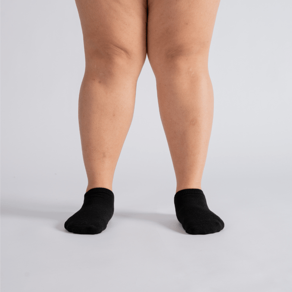 CloudKnit Padded Extra-Stretch Ankle Socks - Black