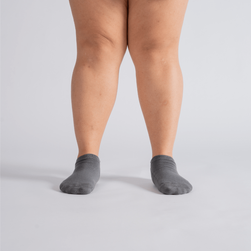CloudKnit Padded Extra-Stretch Ankle Socks - Grey