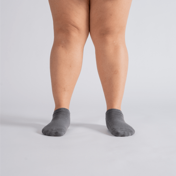 CloudKnit Padded Extra-Stretch Ankle Socks - Grey