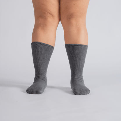10-Pack CloudKnit Padded Extra-Stretch Crew Socks - Grey
