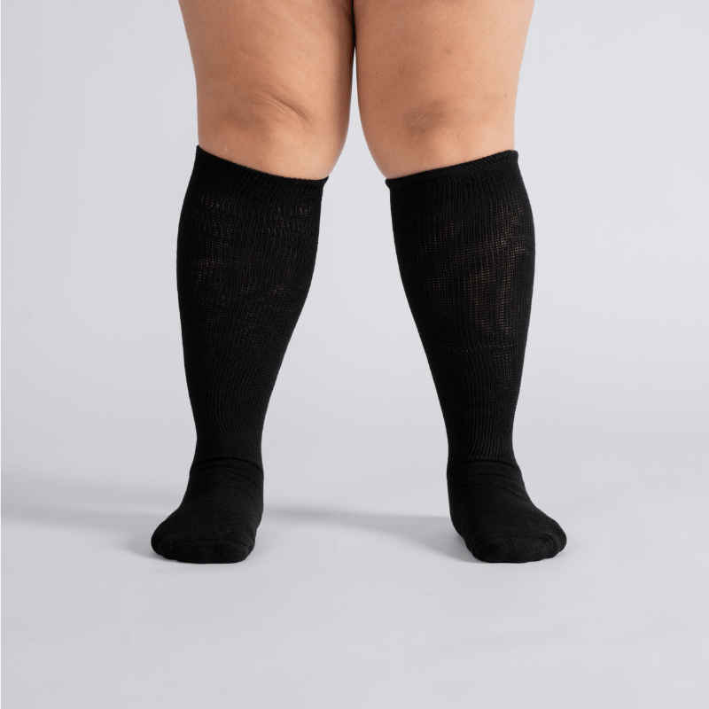 3-Pack CloudKnit Padded Extra-Stretch Socks - Black (Knee, Crew, Ankle)