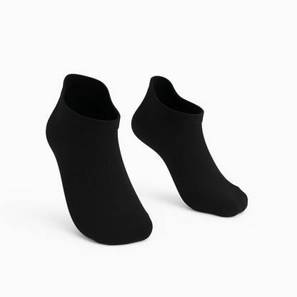 CloudKnit Padded Extra-Stretch Ankle Socks - Black