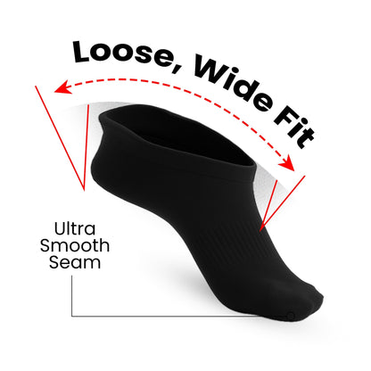 3-Pack CloudKnit Padded Extra-Stretch Ankle Socks - Black