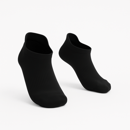 6-Pack CloudKnit Padded Stretch Diabetic Ankle Socks - Black