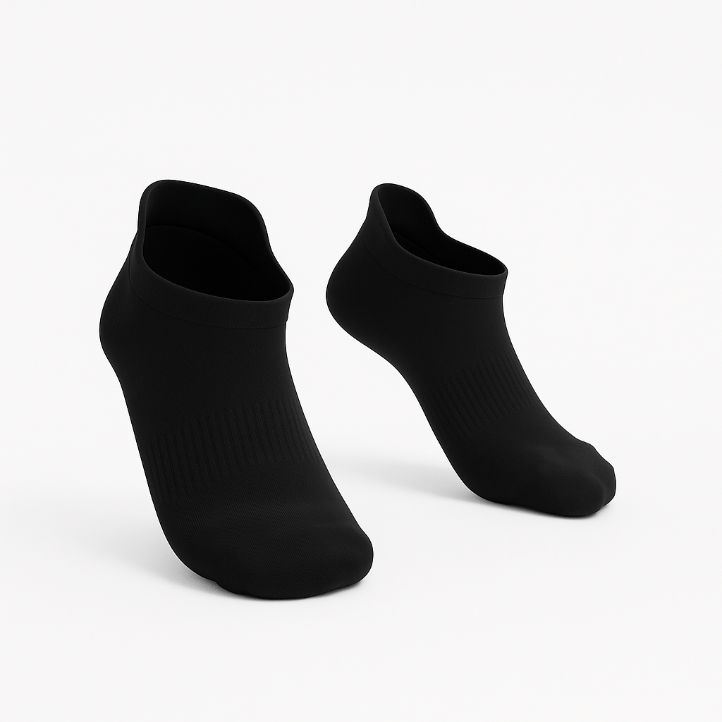 3-Pack CloudKnit Padded Extra-Stretch Ankle Socks - Black