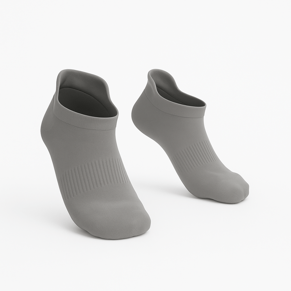 3-Pack CloudKnit Padded Extra-Stretch Ankle Socks - Grey