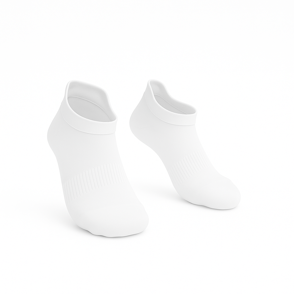 CloudKnit Padded Extra-Stretch Ankle Socks - White
