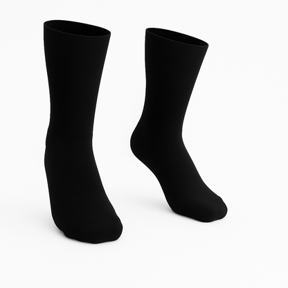 CloudKnit Padded Extra-Stretch Crew Socks - Black