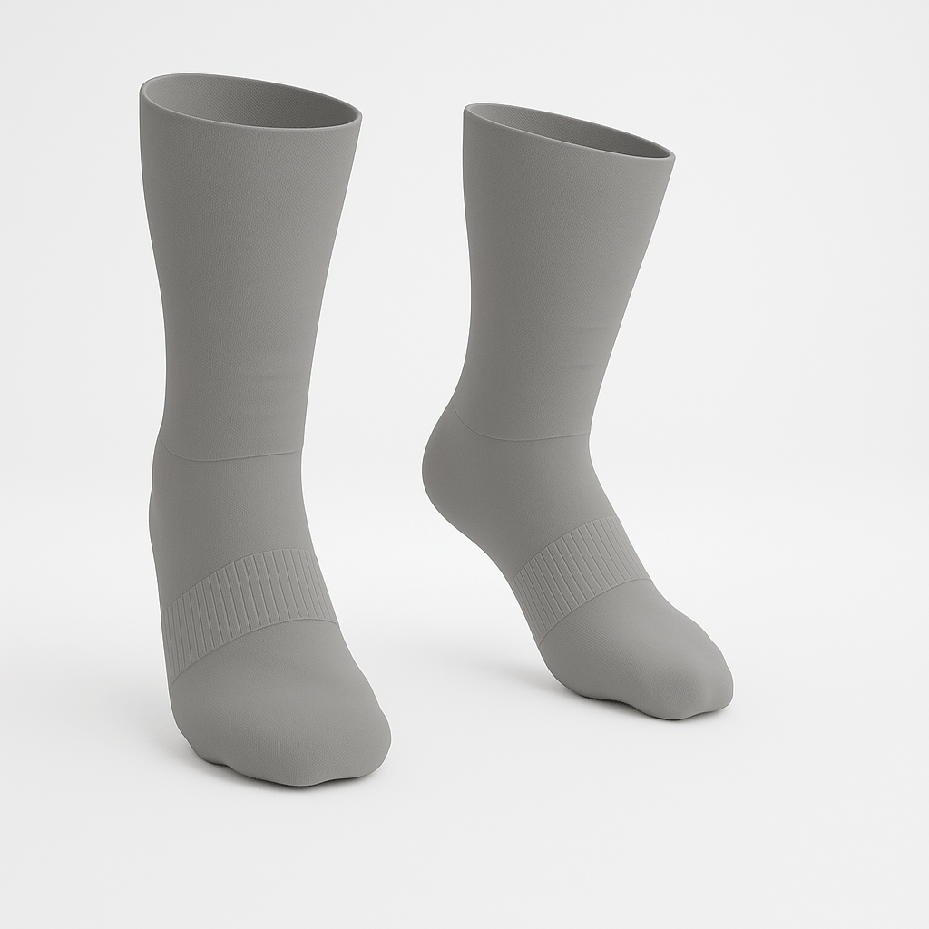 3-Pack CloudKnit Padded Extra-Stretch Crew Socks - Grey