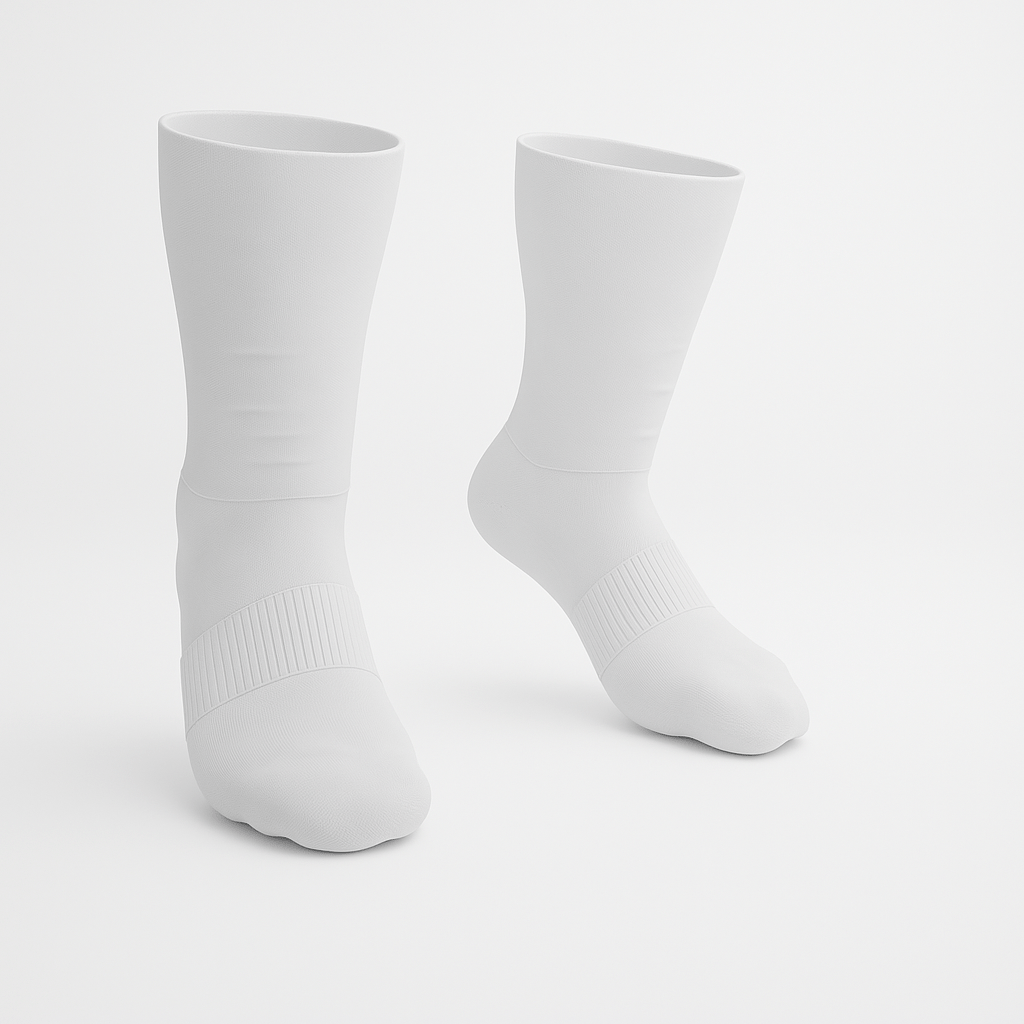 3-Pack CloudKnit Full White Extra-Stretch Crew Socks