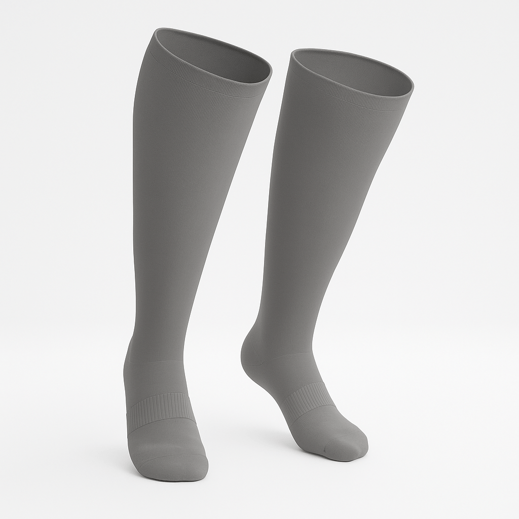 3-Pack CloudKnit Padded Extra-Stretch Knee Socks - Grey