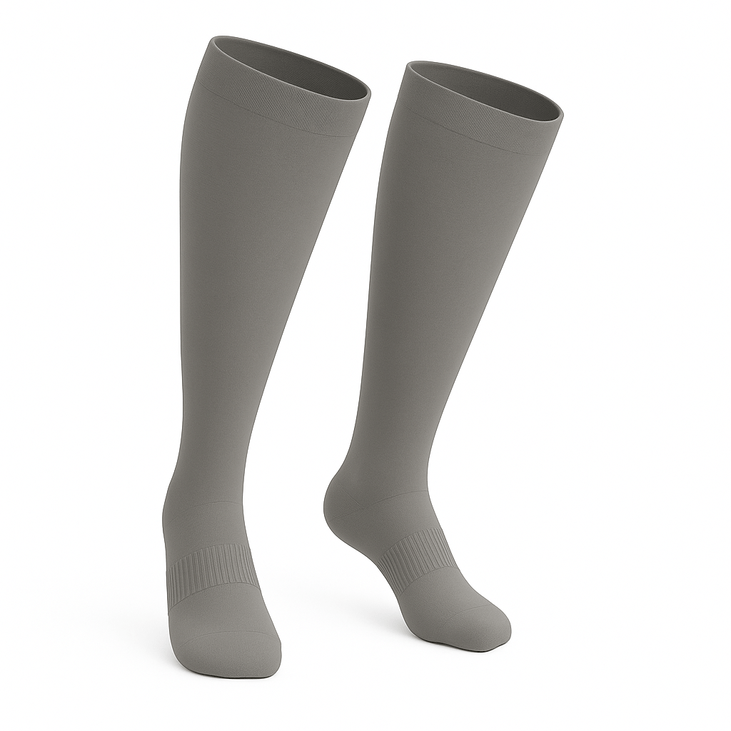 CloudKnit Padded Extra-Stretch Knee Socks - Grey