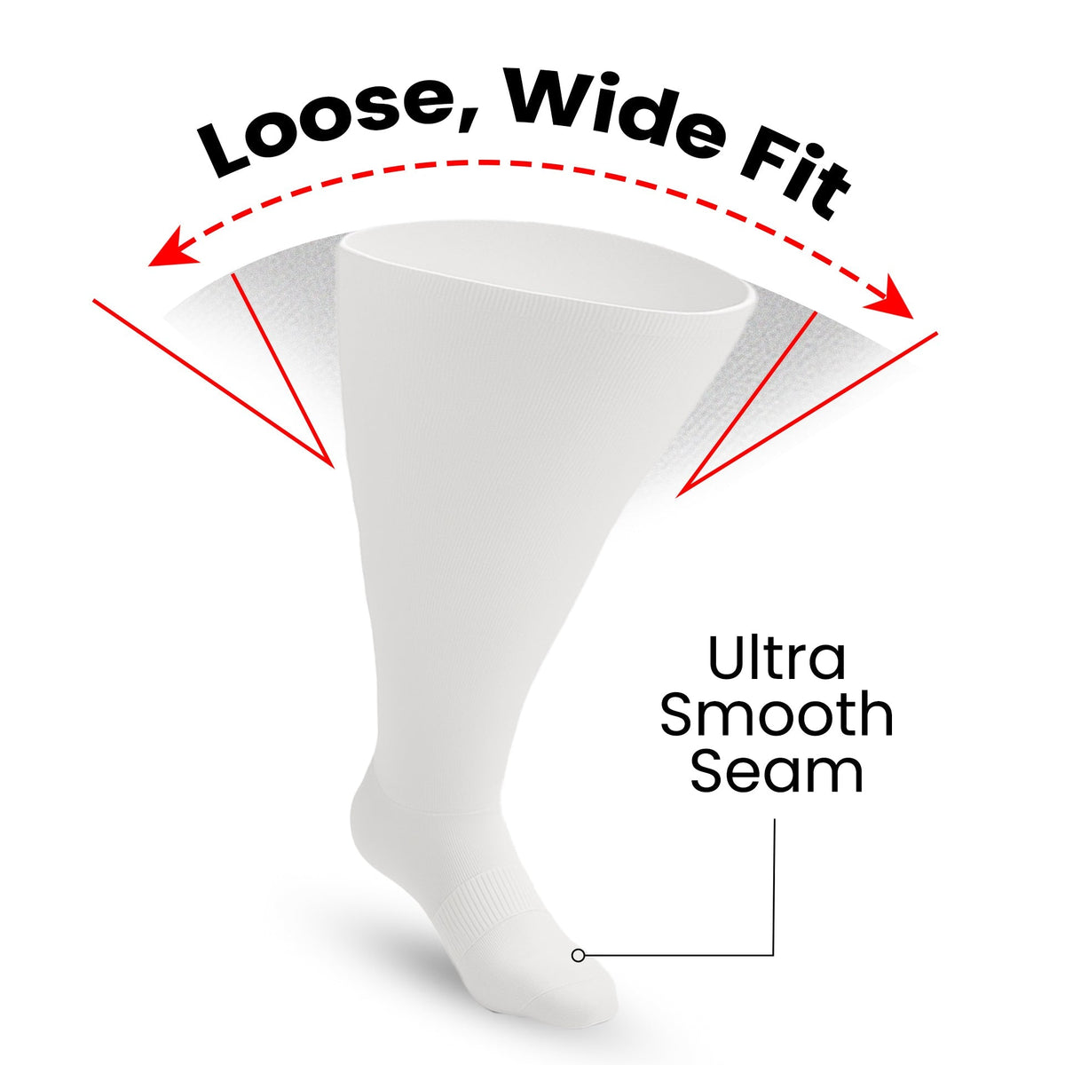 CloudKnit Padded Extra-Stretch Knee Socks - White
