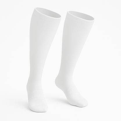 CloudKnit Padded Extra-Stretch Knee Socks - White