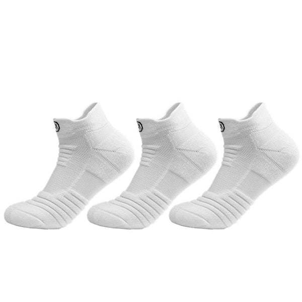 CloudKnit White Breathable Ankle Socks - 3 Pack