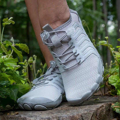 Terra Trail Non-Slip Barefoot Shoes - White Gray